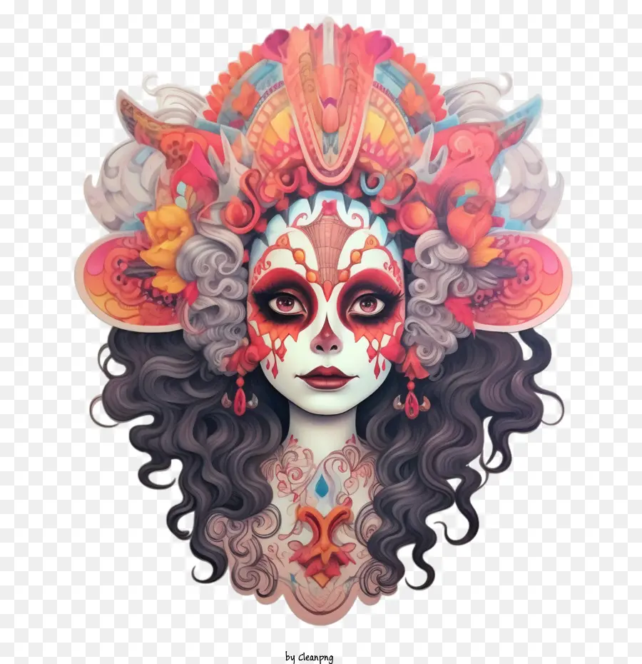 Skelita Calaveras，Cráneo Del Azúcar PNG