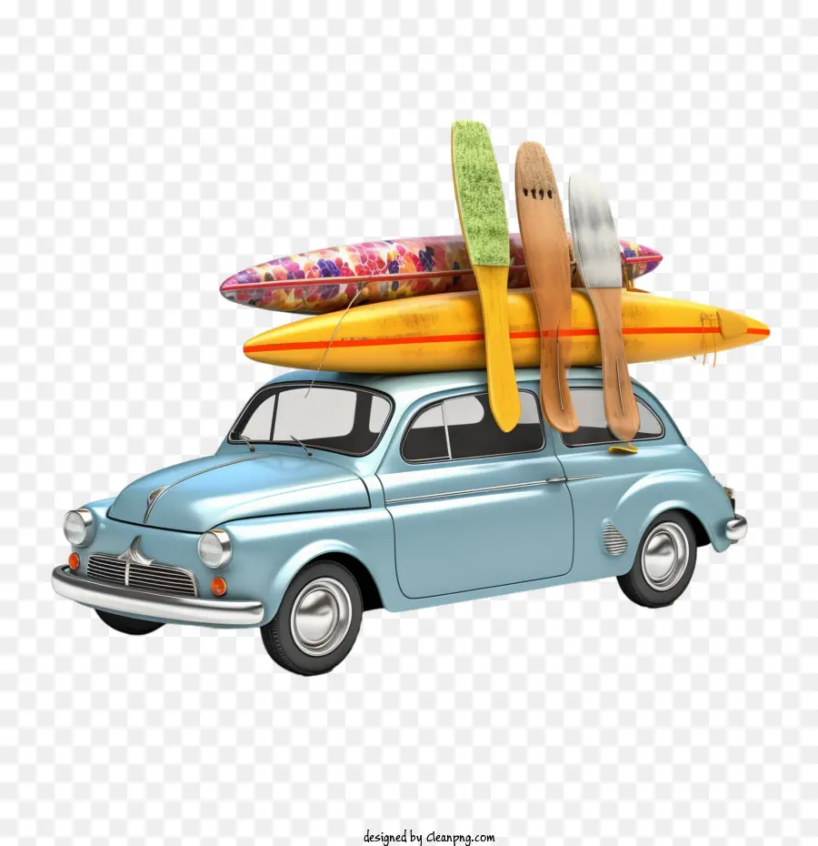 Coche Retro，Tabla De Surf PNG