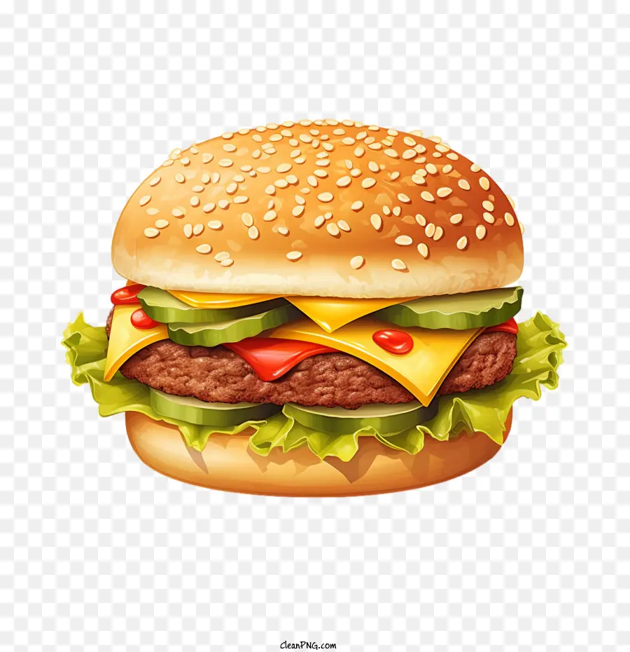 Hamburguesa，Hamburguesa Con Queso PNG