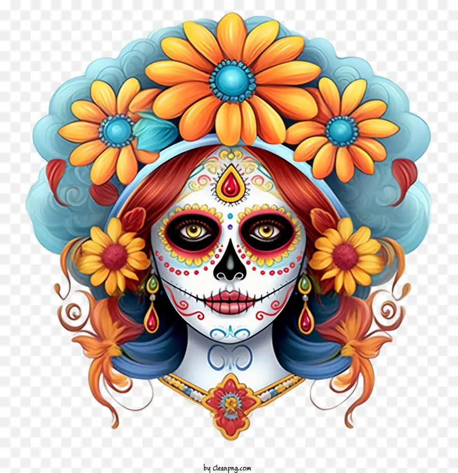 Cráneo Del Azúcar，La Catrina PNG