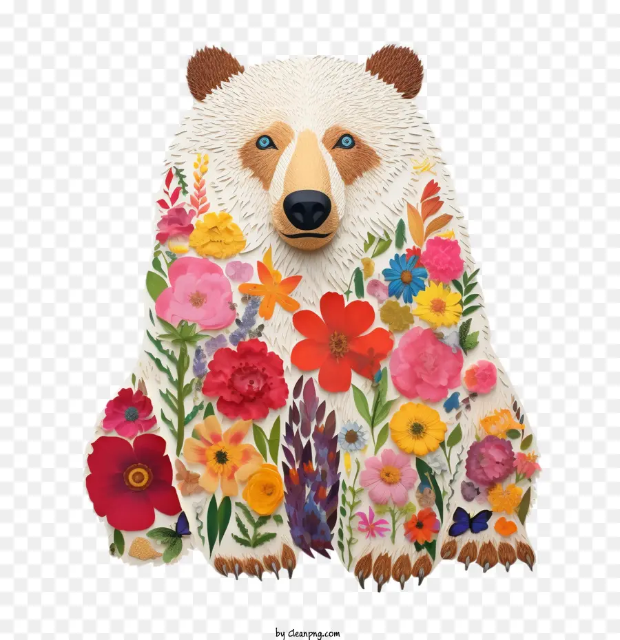 Oso，Arreglo Floral PNG