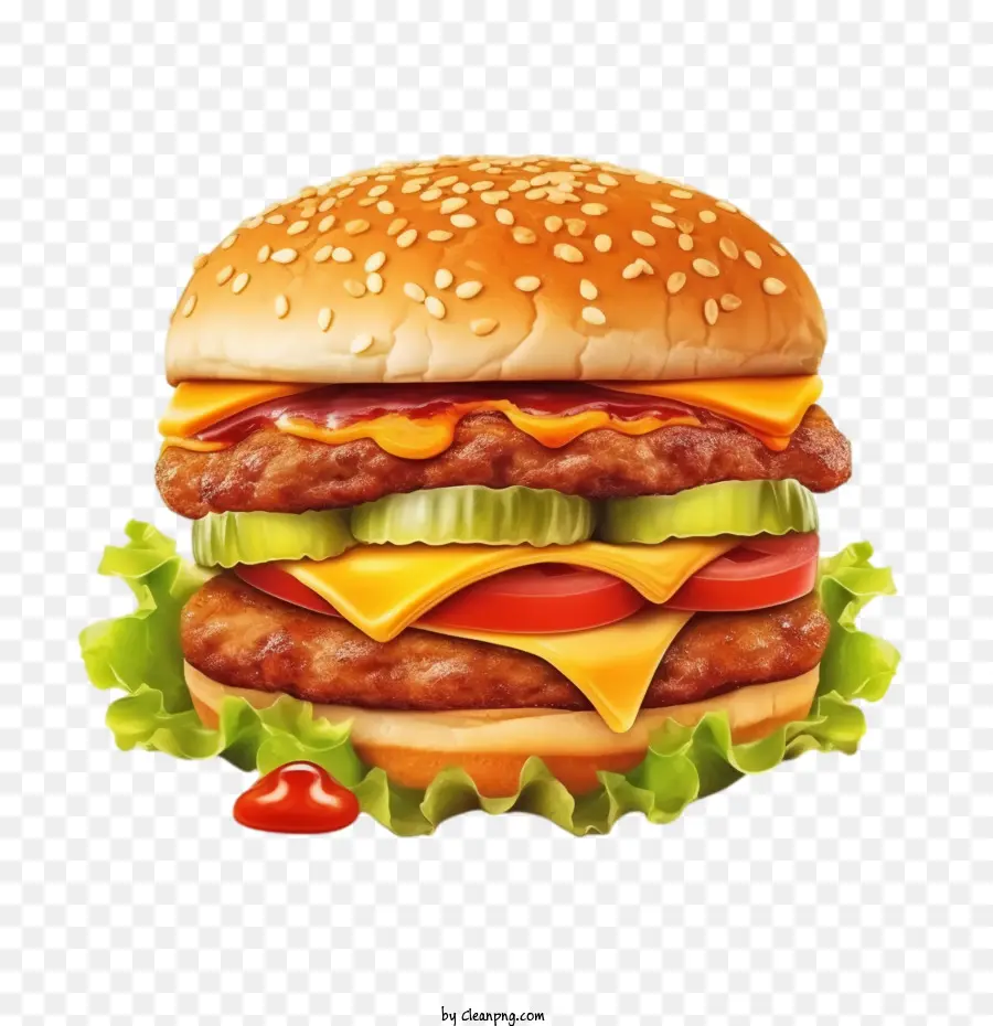 Hamburguesa，Hamburguesa Con Queso PNG