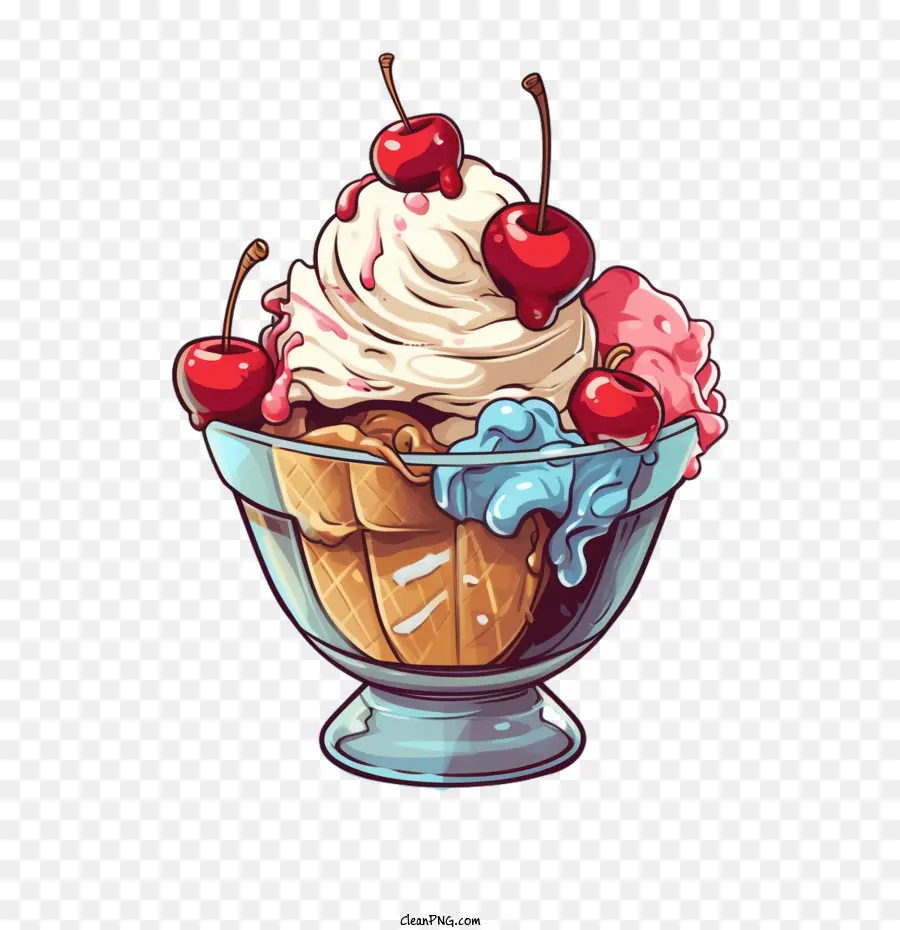 Helado De Helado，Helado Con Frutas Y Nueces PNG