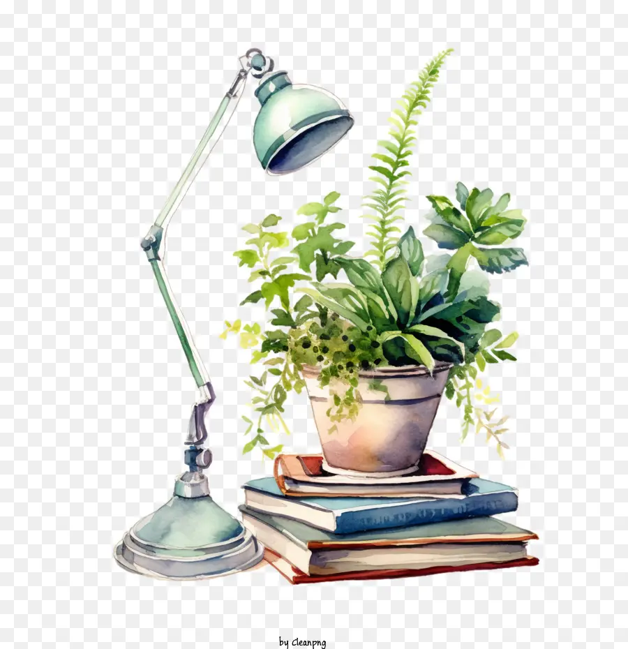 Lámpara Para Leer，Lámpara Y Plantas PNG