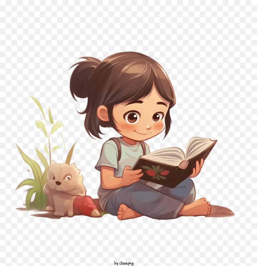 Chica，Libro De Lectura PNG