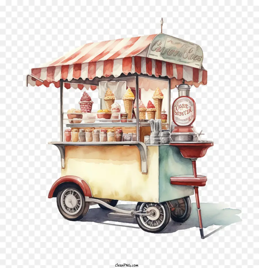 Carrito De Helados，Conos PNG