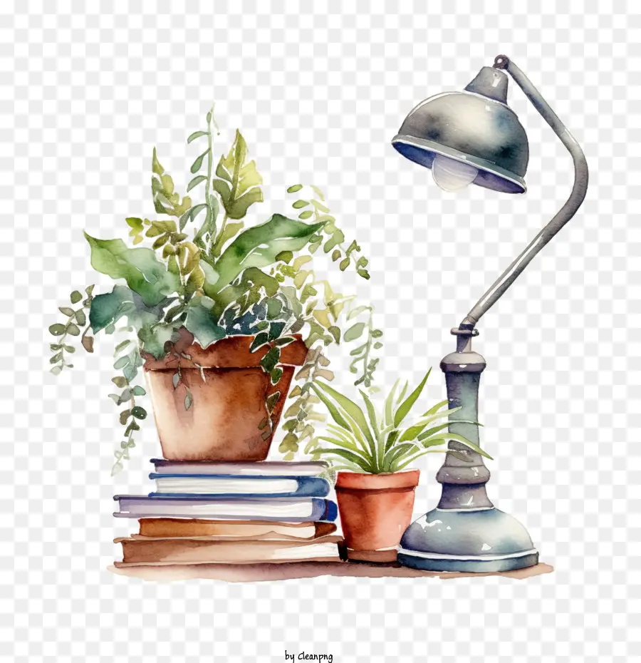 Lámpara Para Leer，Lámpara Y Plantas PNG