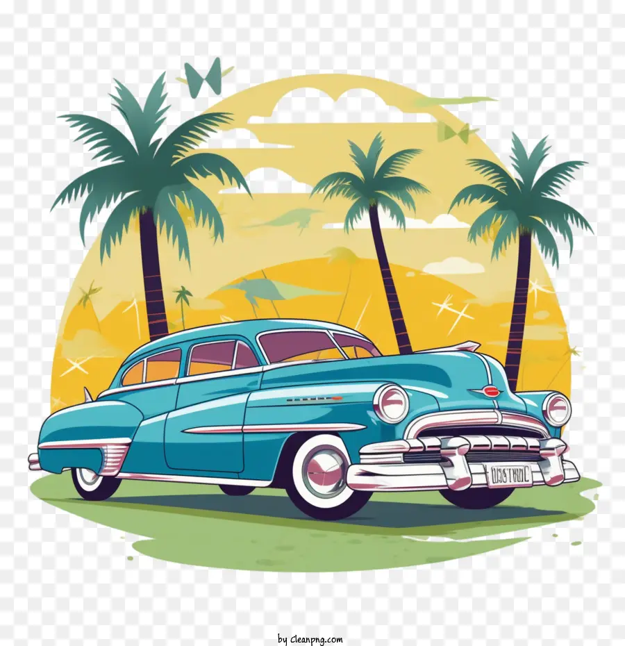 Vacaciones De Verano Retras，Coche Antiguo PNG