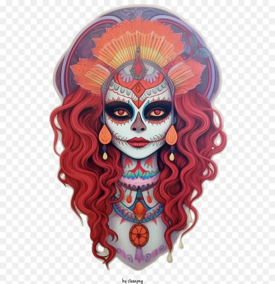 Skelita Calaveras，Cráneo Del Azúcar PNG