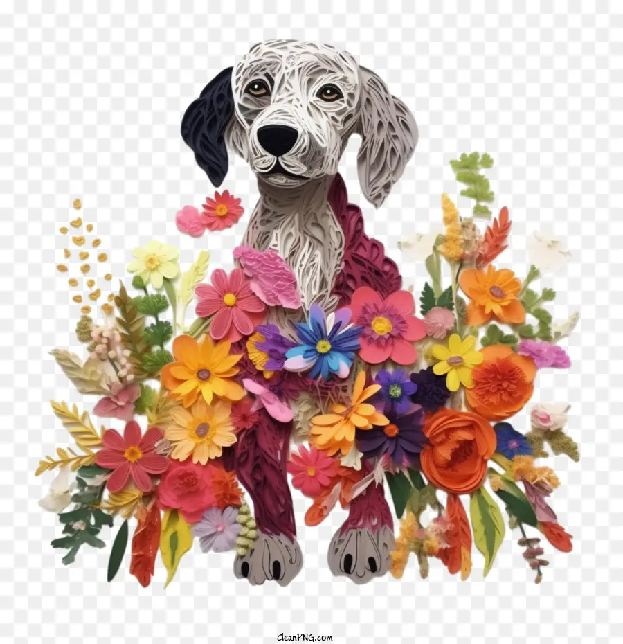 Perro，Flor PNG