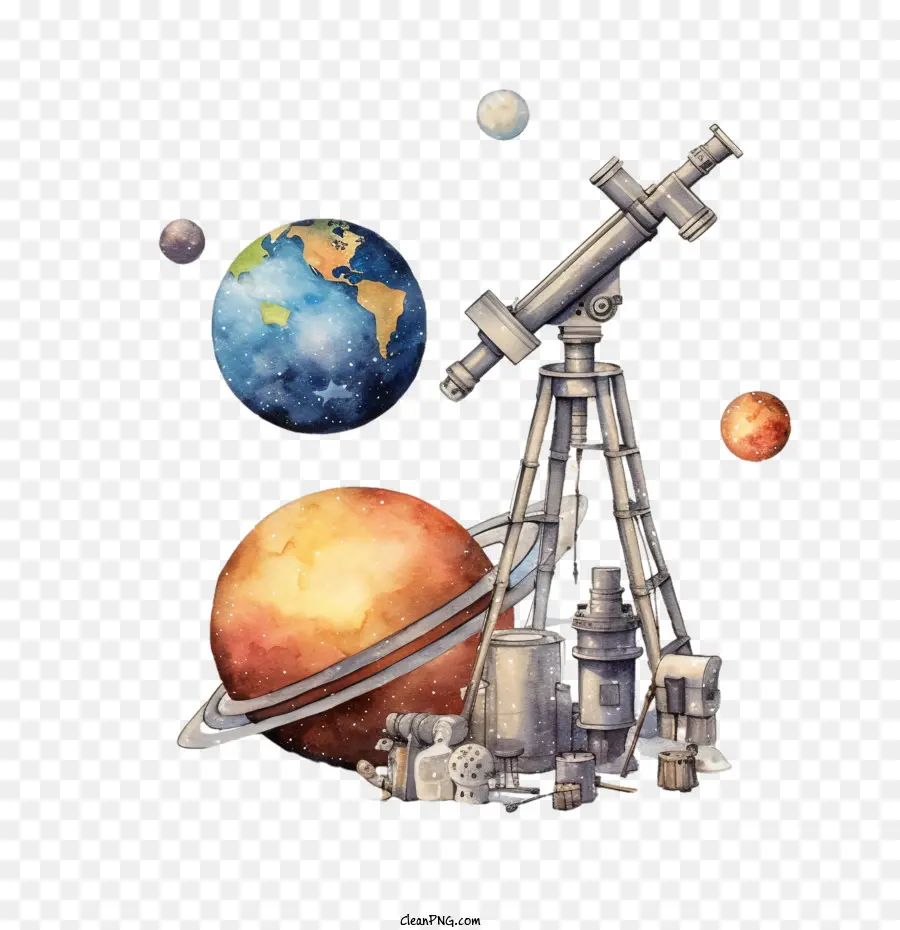 Observatorio Espacial，Telescopio Y Planetas PNG