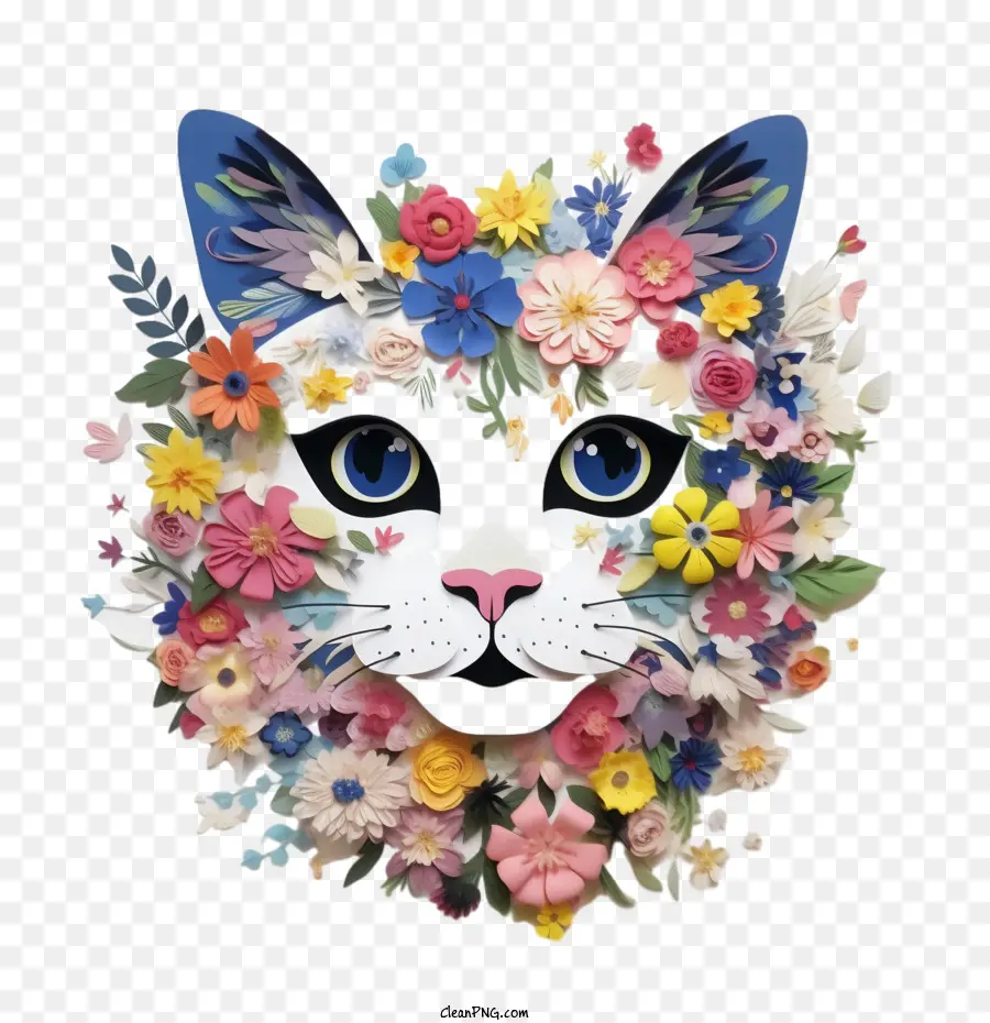 Gato Floral，Gato PNG