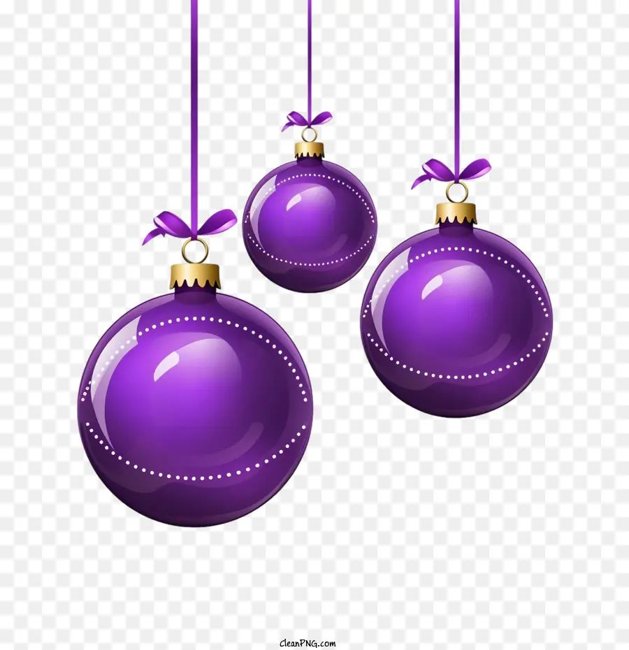 Bolas De Navidad，Adornos Navideños Morados PNG