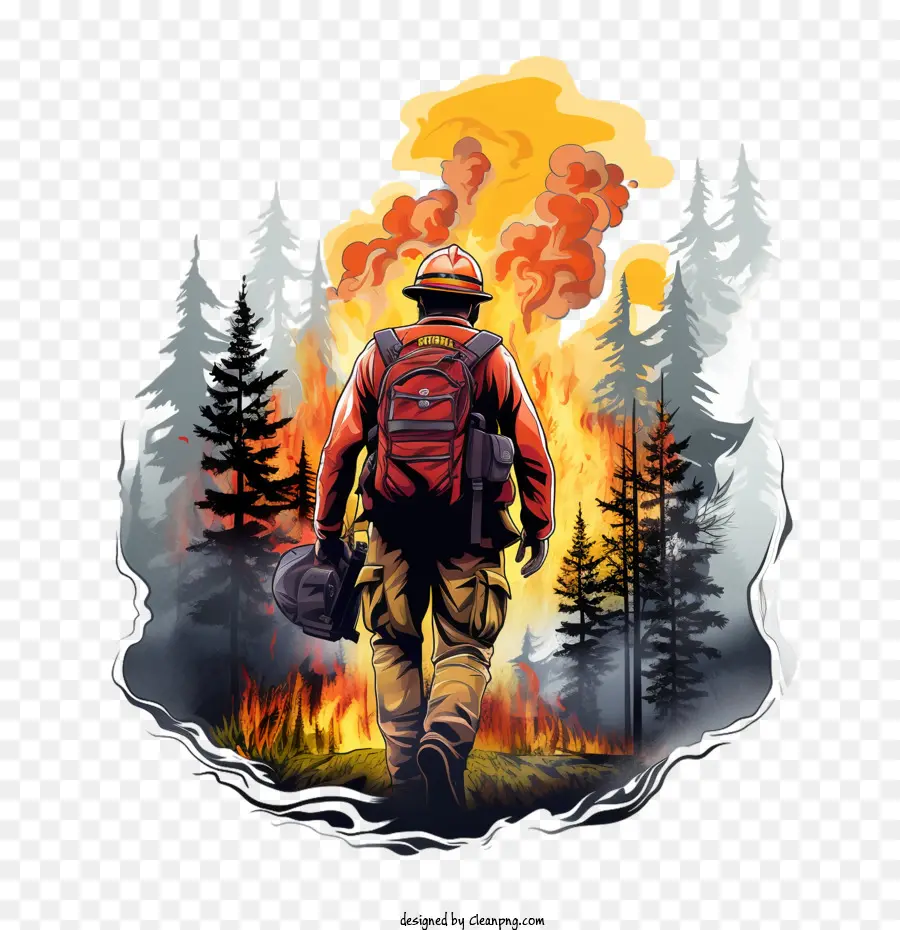 Día De Los Bomberos De La Naturaleza，Bombero PNG