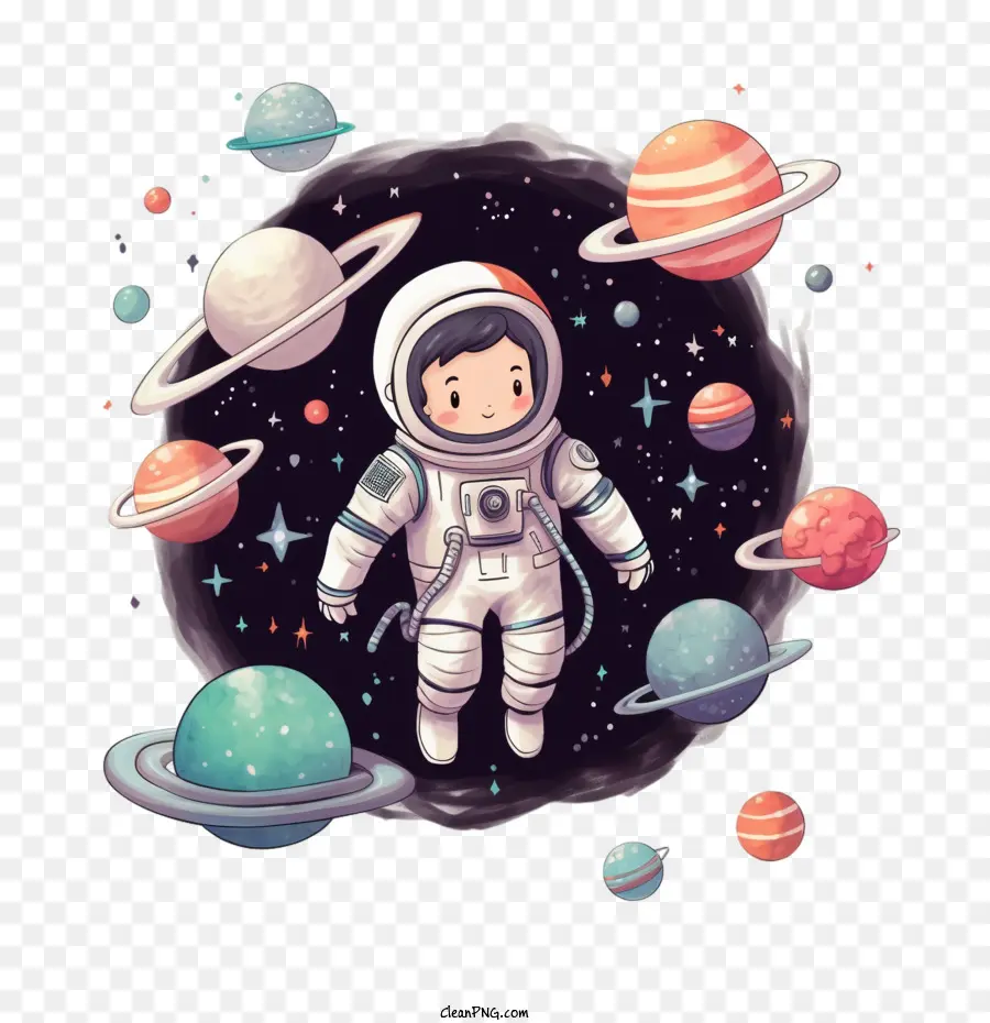 Astronauta，La Exploración Espacial Día PNG