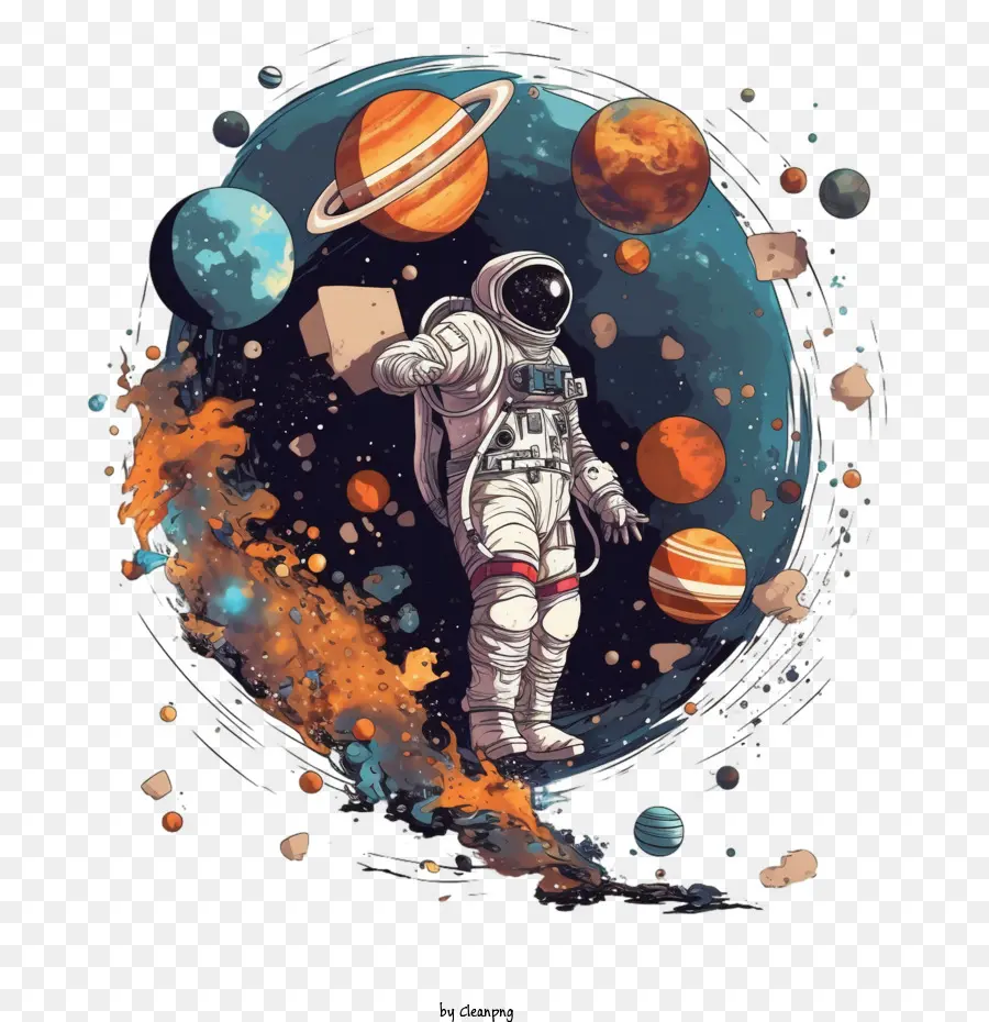 Astronauta，La Exploración Espacial Día PNG