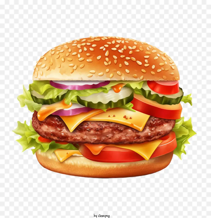 Hamburguesa，Hamburguesa Con Queso PNG