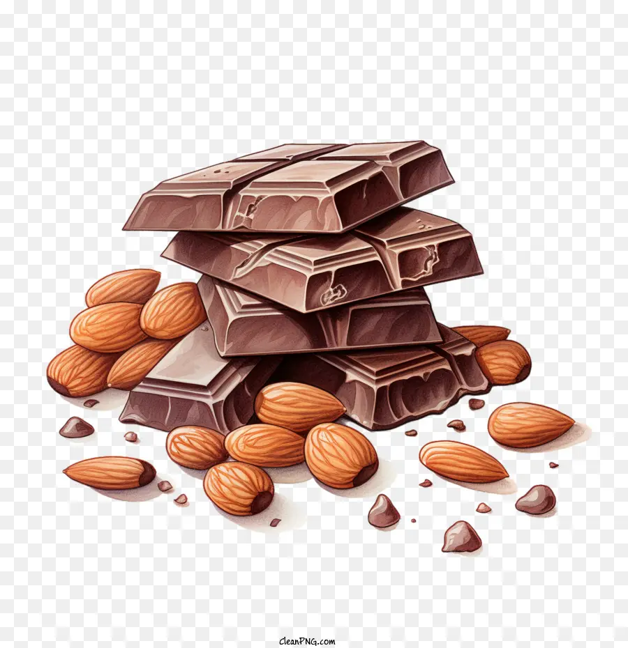 Chocolate Con Almendras Día，Chocolate PNG