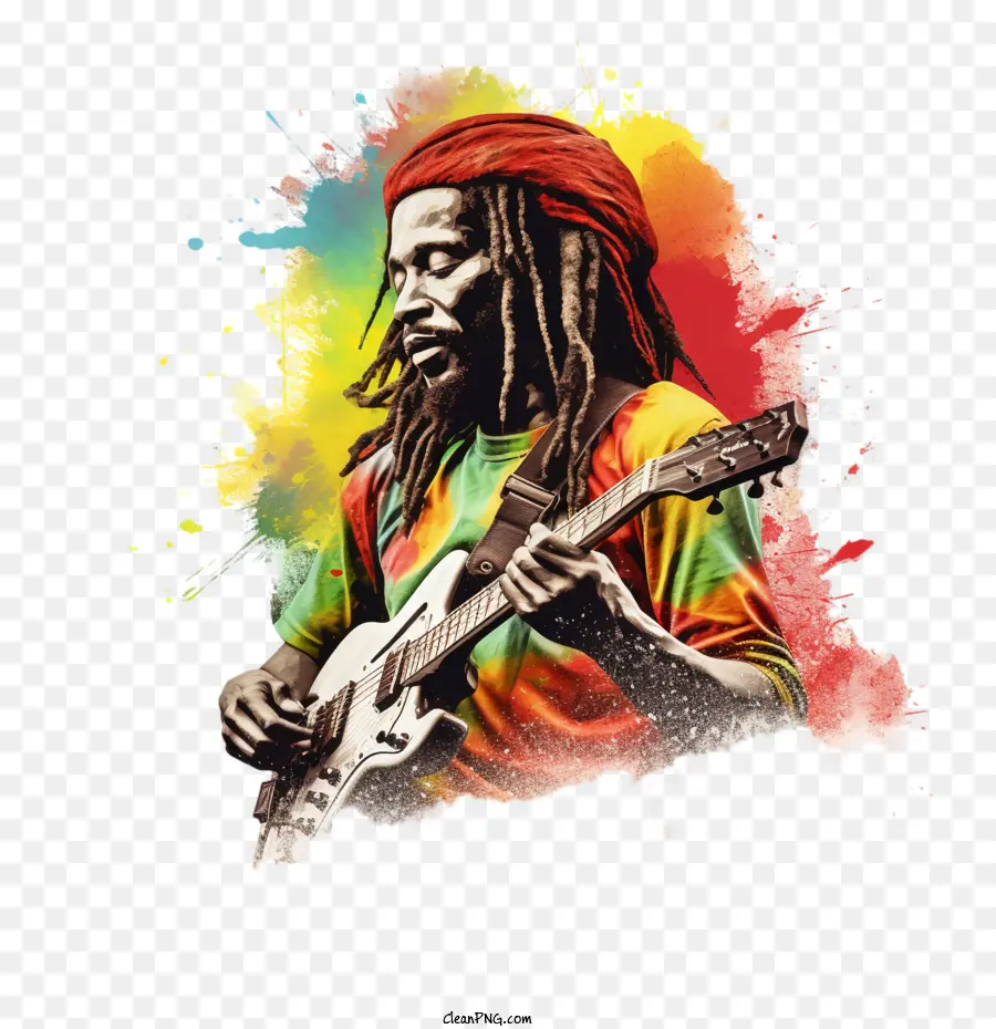 Día Internacional Del Reggae，Guitarrista PNG