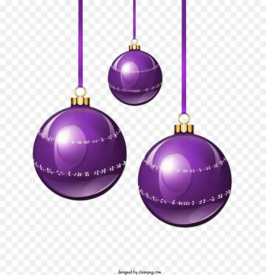 Bolas De Navidad，Adornos Navideños Morados PNG