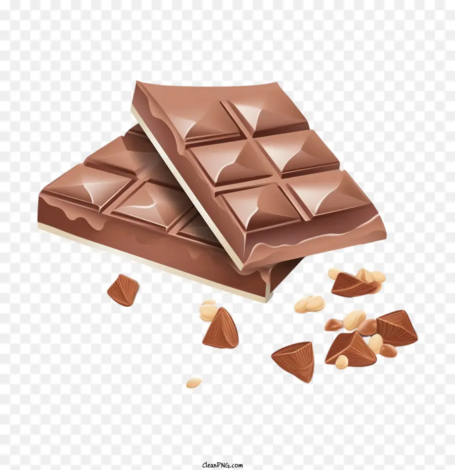 Barra De Chocolate，Chocolate Con Leche PNG