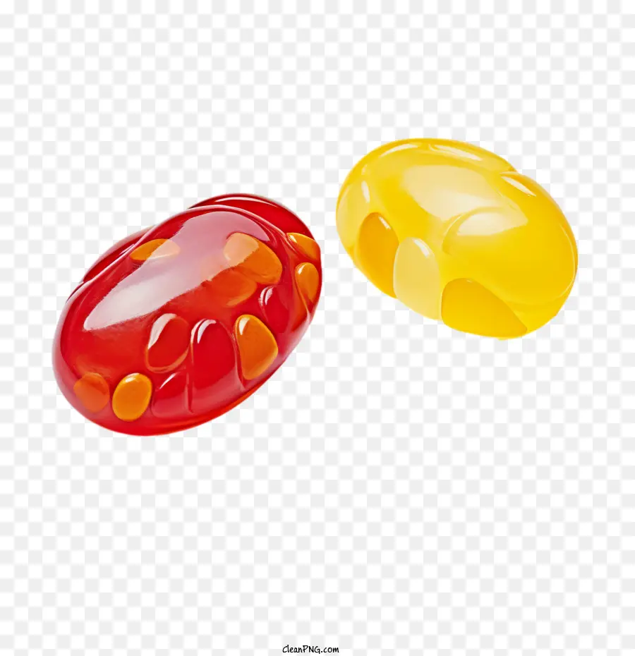 Gominolas，Gominolas Rojas Y Amarillas PNG