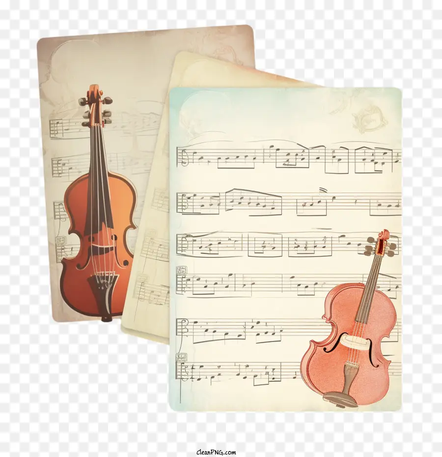 Plantilla De Notas，Violín PNG