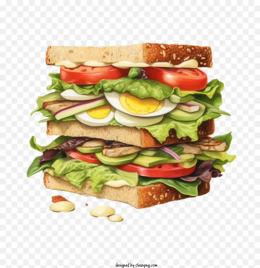 Sándwich，Lechuga PNG