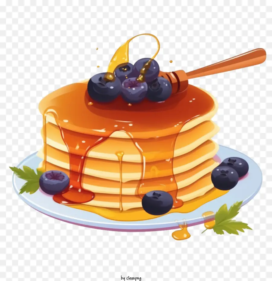 Crepe，Panqueques Con Arándanos PNG