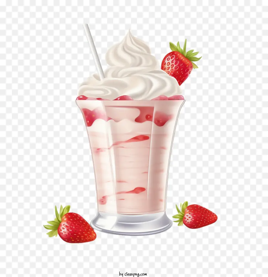 Batido De Fresa，Fresas PNG