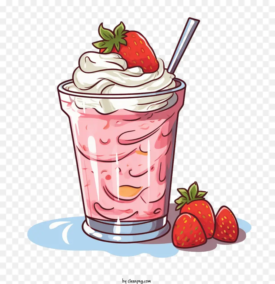 Batido De Fresa，Batido PNG