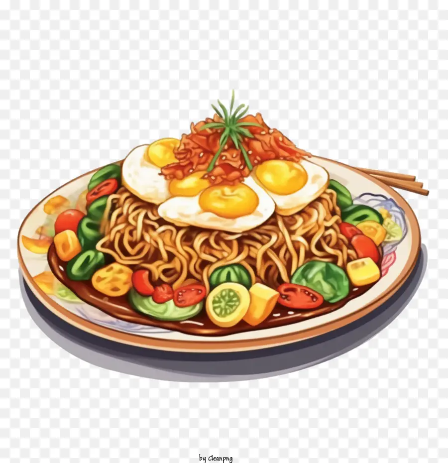 Fideos，Pollo Frito Con Arroz PNG