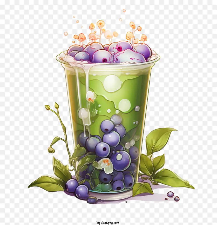 Té De Burbujas De Matcha，La Fruta PNG