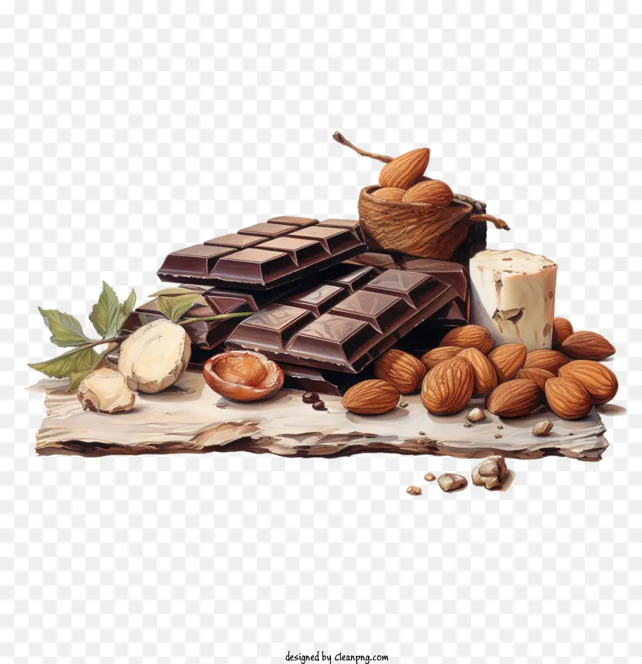 Chocolate Con Almendras Día，Chocolate PNG