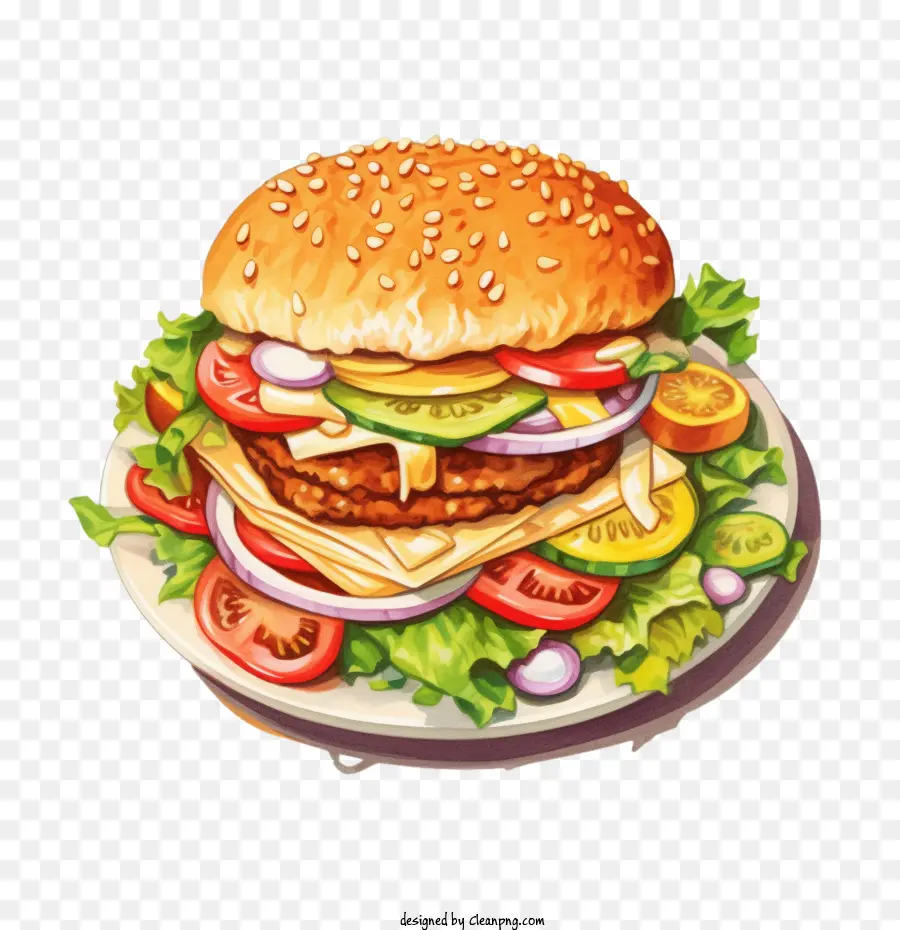 Hamburguesa，Hamburguesa Con Queso PNG