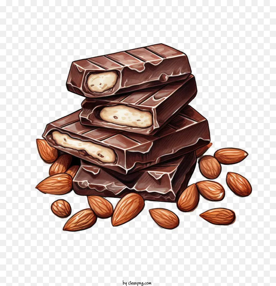 Chocolate Con Almendras Día，Chocolate PNG