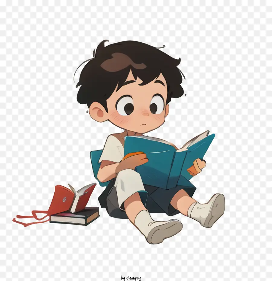 Niño Leyendo Libro，Niño Leyendo PNG