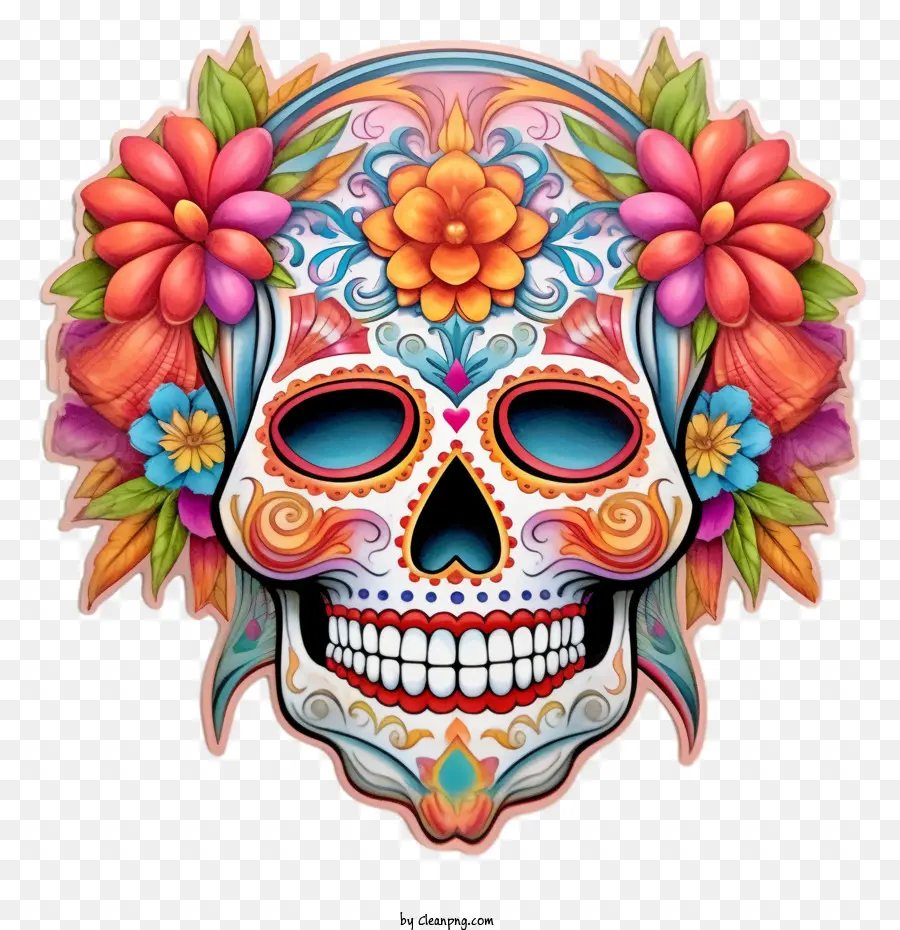 Cráneo Del Azúcar，Día De Los Muertos Calavera PNG