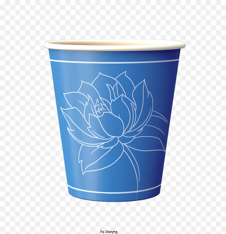 Taza De Café De Papel，Copa Azul PNG