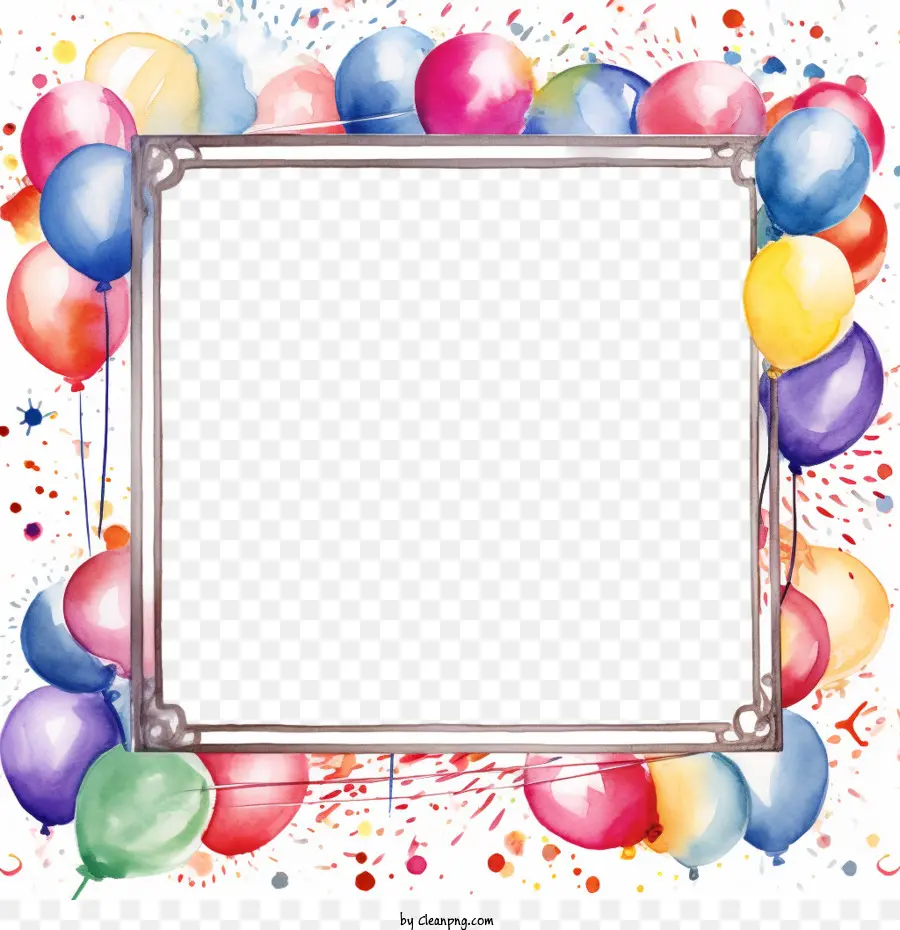 Marco De Cumpleaños，Marco De Globo PNG