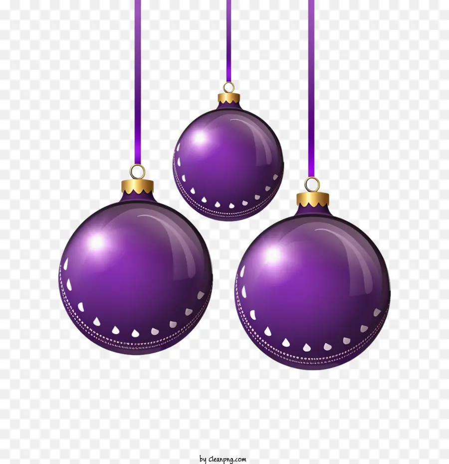 Bolas De Navidad，Morado PNG