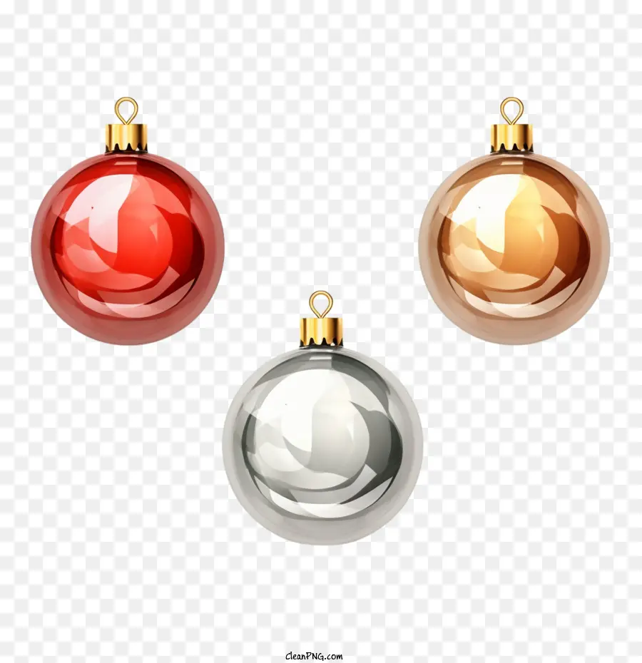 Bolas De Navidad，Rojo PNG