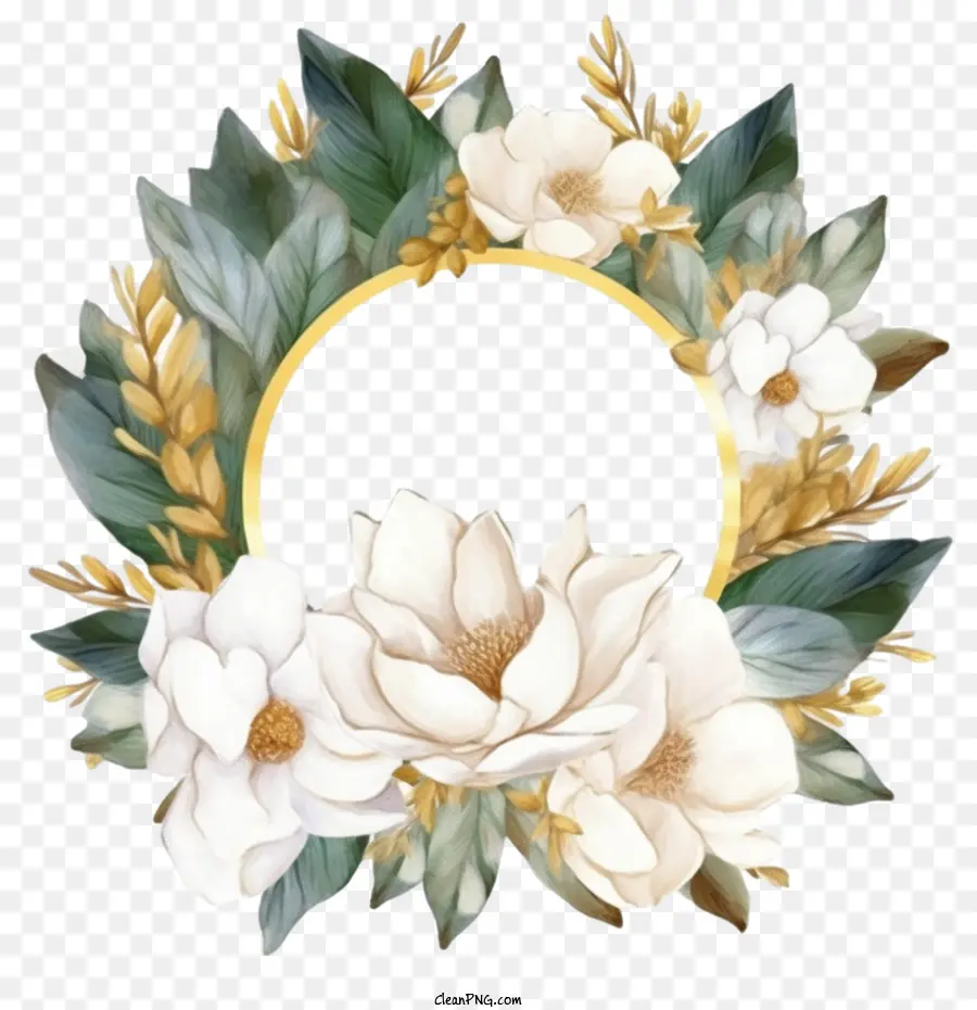 Corona De Flores De Magnolia，La Flor De La Magnolia PNG