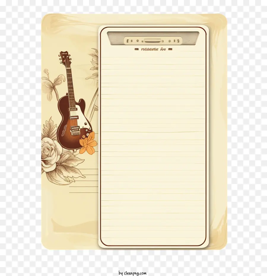 Plantilla De Notas，Guitarra PNG