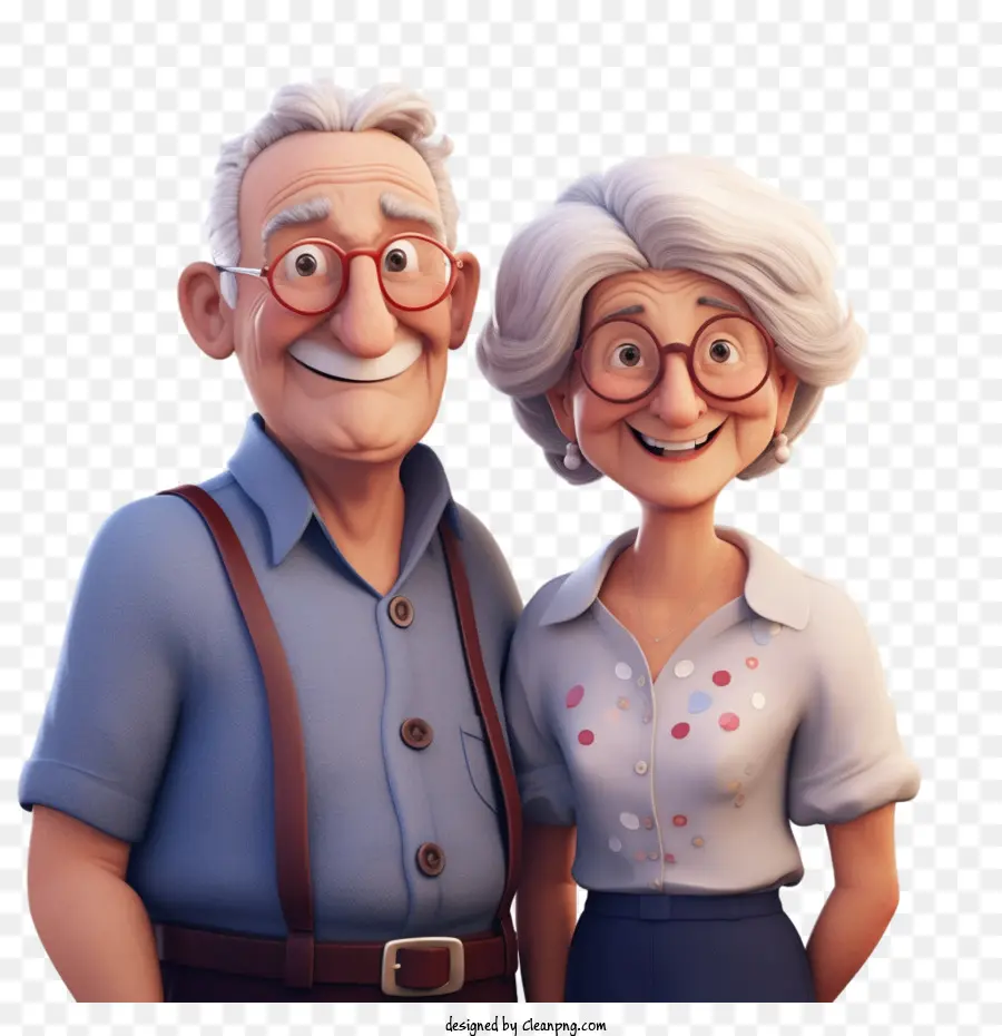 Día Internacional De Personas Mayores，Los Abuelos PNG