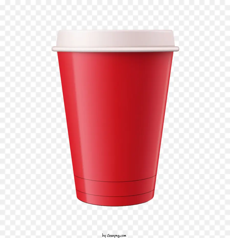 Taza De Café，Vaso De Plástico Rojo PNG