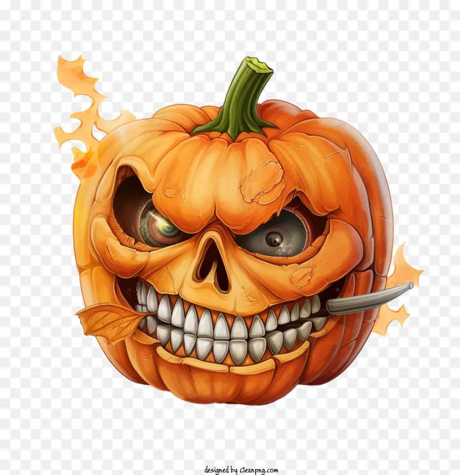 Jack O Linterna，Calabaza Enojada PNG