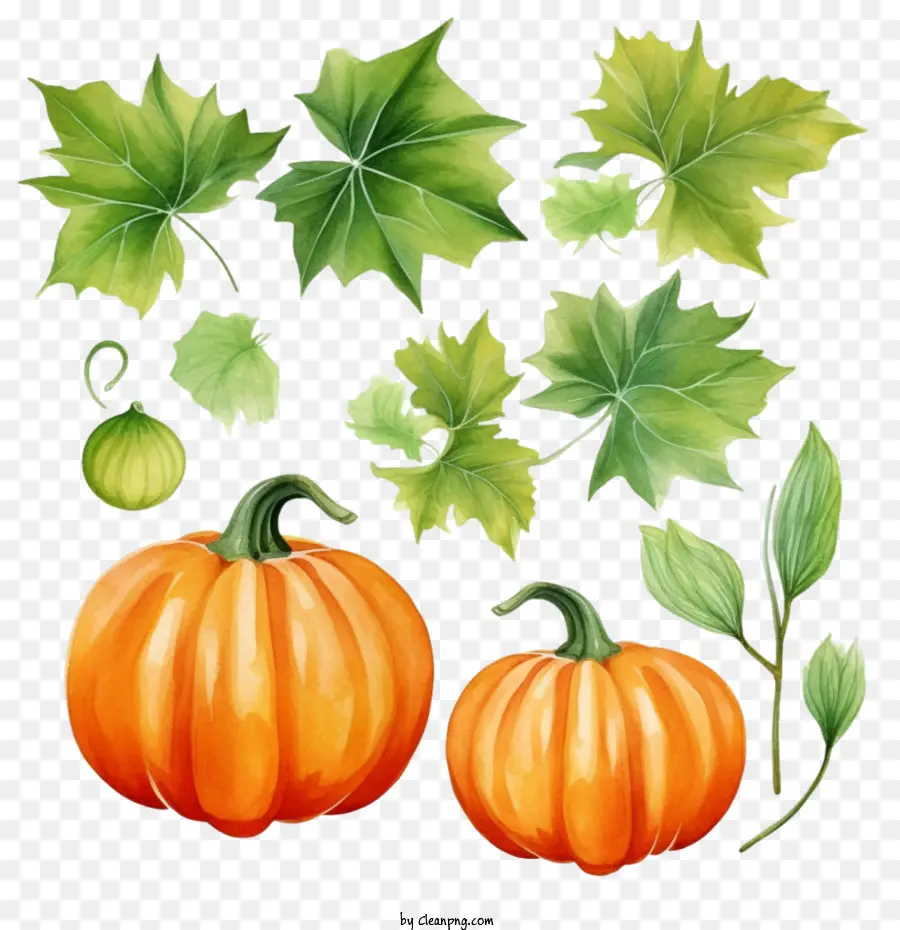 Calabazas，Hojas PNG