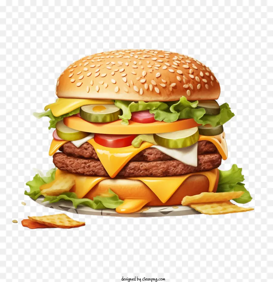 Hamburguesa，Hamburguesa Con Queso PNG