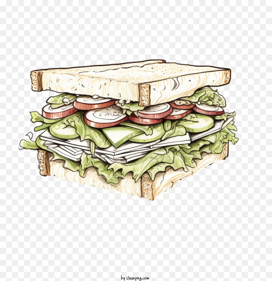 Bosquejo Del Sándwich，Sándwich PNG